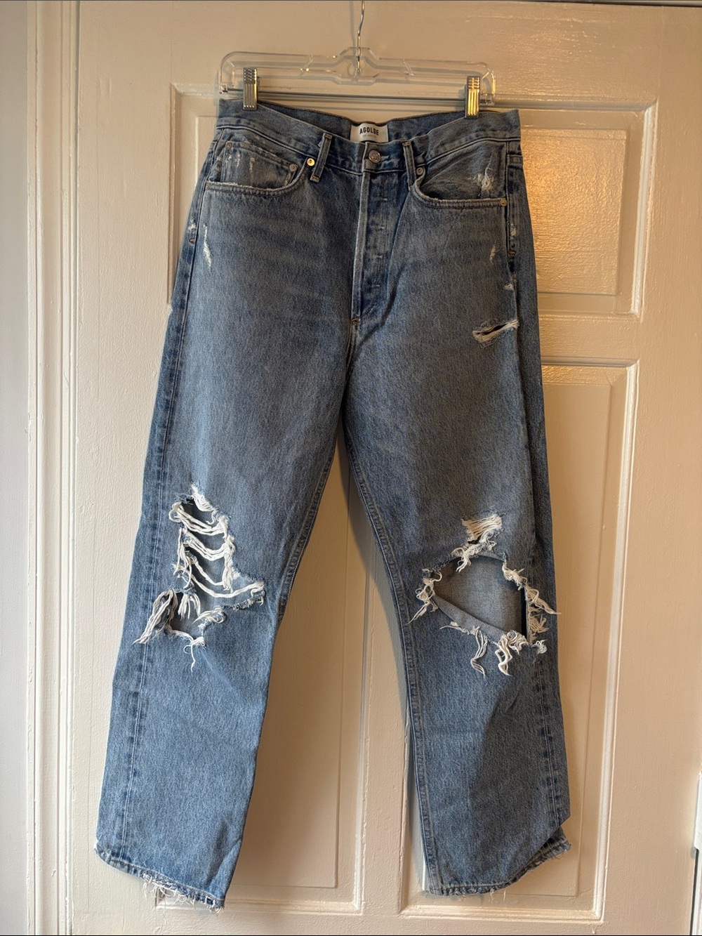 Agolde Distressed 90s Straight Jeans